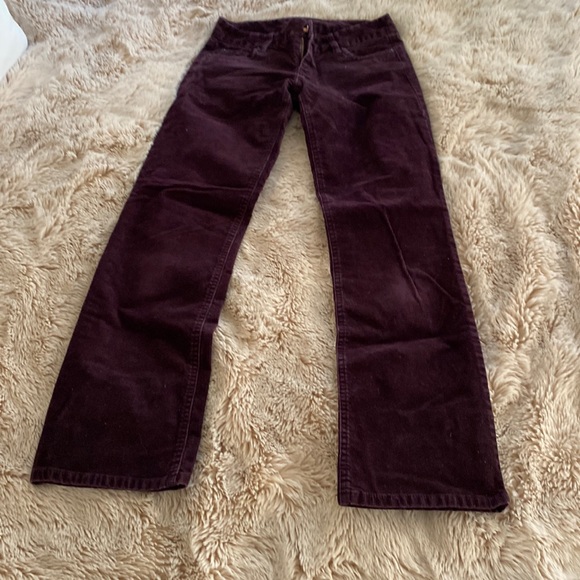 J crew purple corduroy straight leg pants - Picture 1 of 5